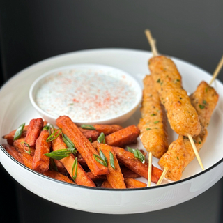 Курячий кебаб з бататом фрі