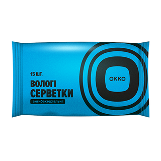 СерветкиОККО вол Antibact з D-пантен15шт