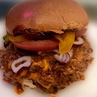 Burger pulled pork BBQ