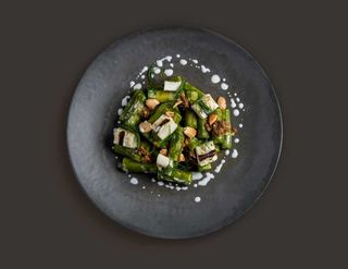 Rigatoni cremoso de espinaca