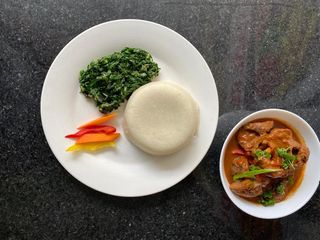 Ossubucco or Bone Marrow With and Sukuma Wiki