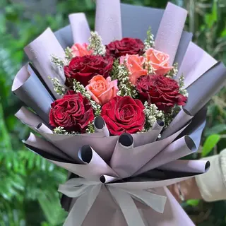 10 roses mélange
