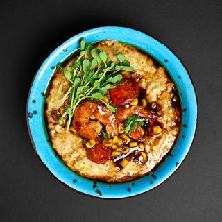  Вівсяна каша з креветками.