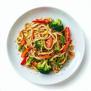 F005 Udon saltati con verdure