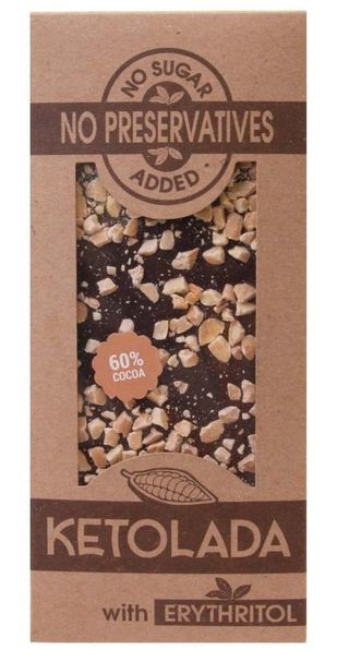 TABLICZKA Z MIGDAŁAMI BEZ DODATKU CUKRÓW 100 g - KETOLADA