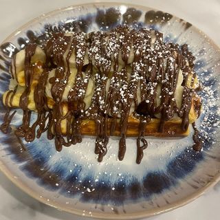 Waffle de Nutella com Banana