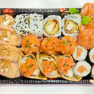 34 - Sushi misto + sashimi (24 peças)