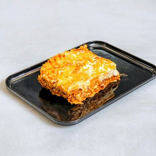 Lasaña de pisto y soja grande