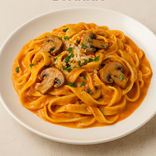 Tagliatelle Funghi Con Pomodoro E Panna