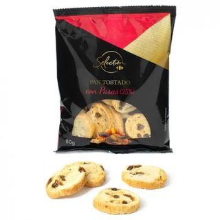 Tostas Con Pasas Carrefour Selección 80 Gr.