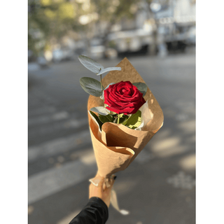 წითელი ვარდი ( 1 ცალი )