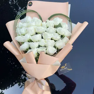Bouquet Cœur Blanc
