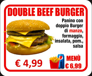 Double Beef Burger Menù