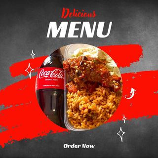 Big Jollof rice combo + chicken and coleslaw