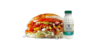 Gyros pe vatra pui + Ayran