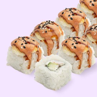 Запечённый с креветкой и угрём (220г)