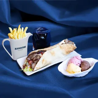Combo con Patatas Fritas Y Postre