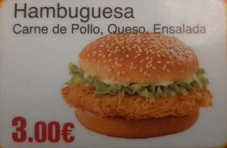 Hamburguesa De Carne De Pollo