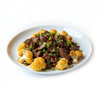 Coliflor Bio Con Carne Salteada