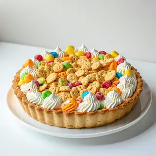 Tartelletta di Frolla Grande con Crema al gusto di Kinder Cereali