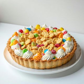 Tartelletta di Frolla Grande con Crema al gusto di Kinder Cereali