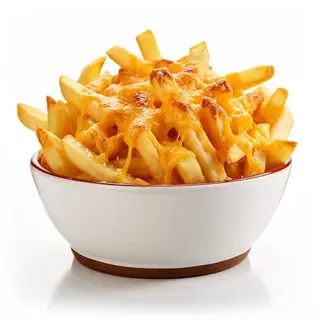 Patatas Fritas Con Queso Gratinado
