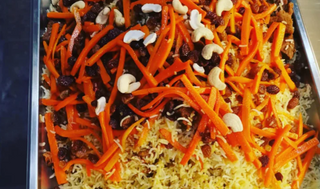 Kabuli pulao carne di mucca