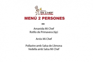 100 - menú para 2 personas