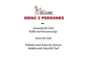 100 - menú para 2 personas