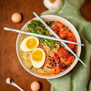 Рамен с креветками