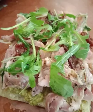 Focaccia con porchetta de Ariccia
