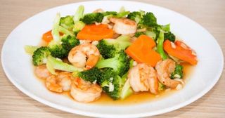 94. Gambas con Verdura