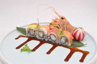 113-Uramaki scampi roll - 8 pezzi