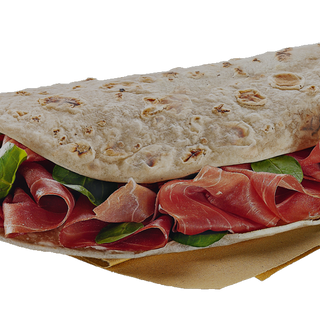 PIADINA SALMONE AFF.  AVOCADO,    ZUCCHINE GRIGLIATE* E FORMAGGIO   CREMOSO