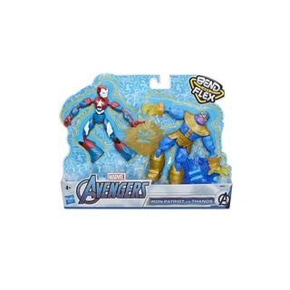 Set Avengers Bend and Flex 2 figurine Iron Patriot vs Thanos [4137318]