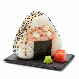 Onigiri salmone grigliato, Philadelphia e sesamo