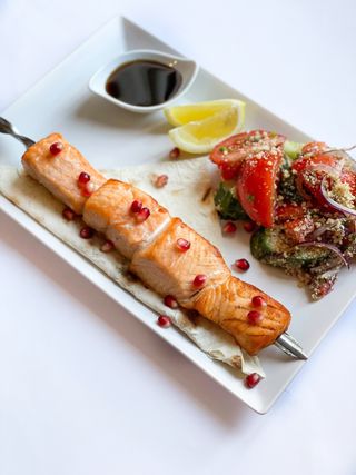 Szaszłyk z łososia