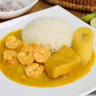 Encocado de pescado camarones
