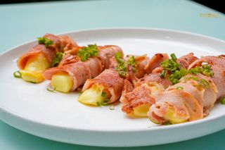 Ham Wrapped Mozzarella Bites