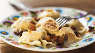 Pierogi domowe z mięsem 7 sztuk