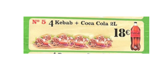 Nª5  4 kebab + cocacola 2L