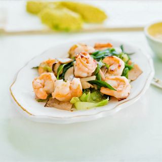 51. Gamberi con porri e zenzero