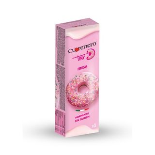 Donuts Sabor Fresa Sin Gluten Tiny, Caja 111 G