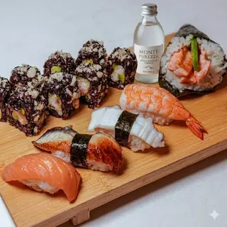 Roll & sashimi + Antipasto della casa