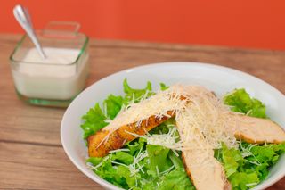 Caesar salad with yogurt dressing 