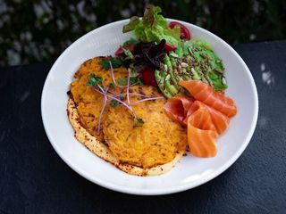 Гарбузові оладки з лососем (400g)