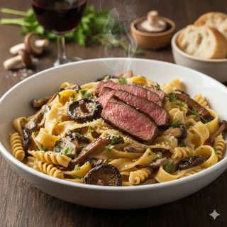 С телешко и горски гъби