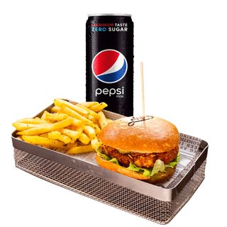 Pileći burger "Tweety" +  Pepsi Max 033l