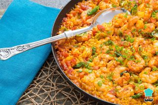 Paella de Frango, Porco e Camarão