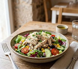 Salada com Frango Desfiado